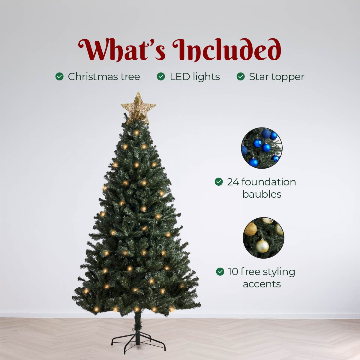 Mirabella Dense & Full Christmas Tree Starter Kit (5ft / 6ft) - Image 2