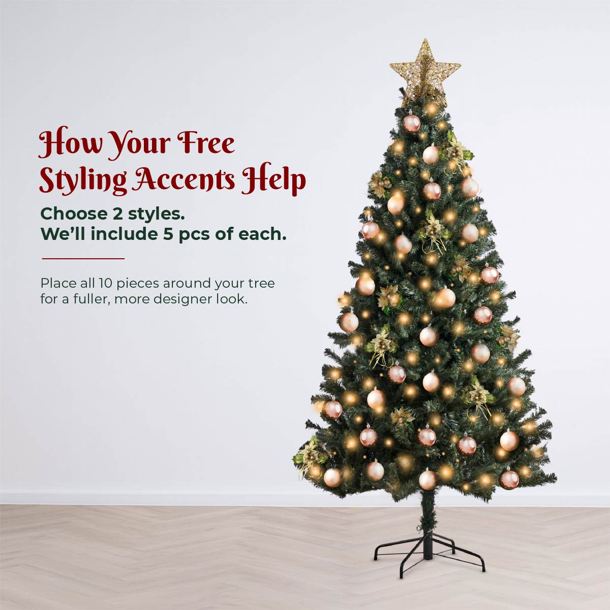 Mirabella Dense & Full Christmas Tree Starter Kit (5ft / 6ft) - Image 4