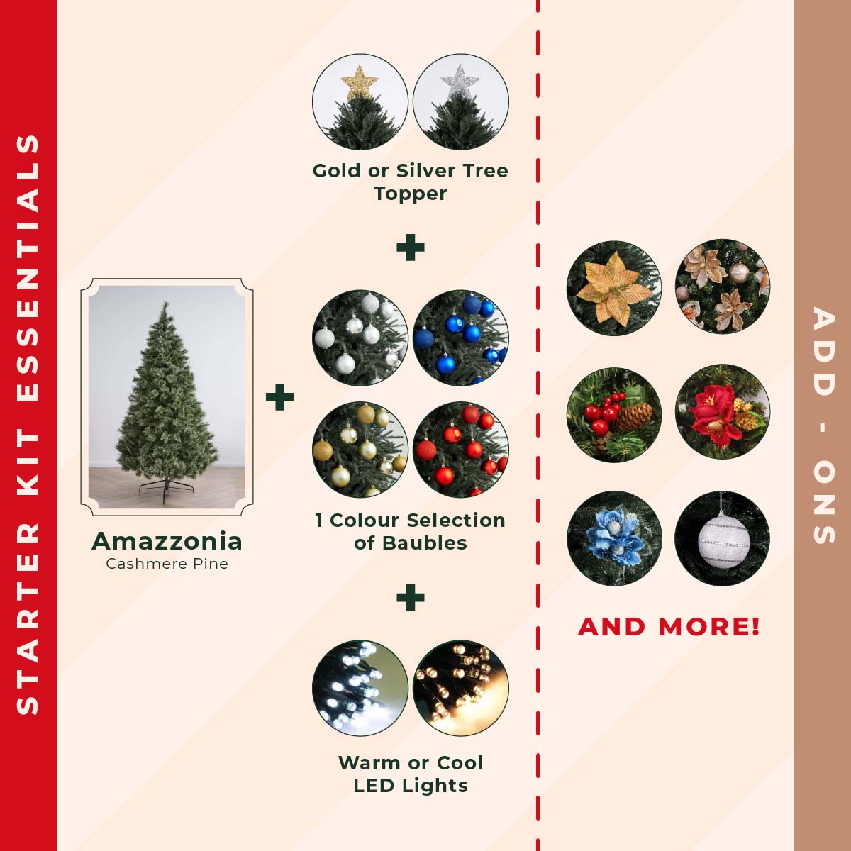 Amazzonia Cashmere Pine Christmas Tree Starter Kit