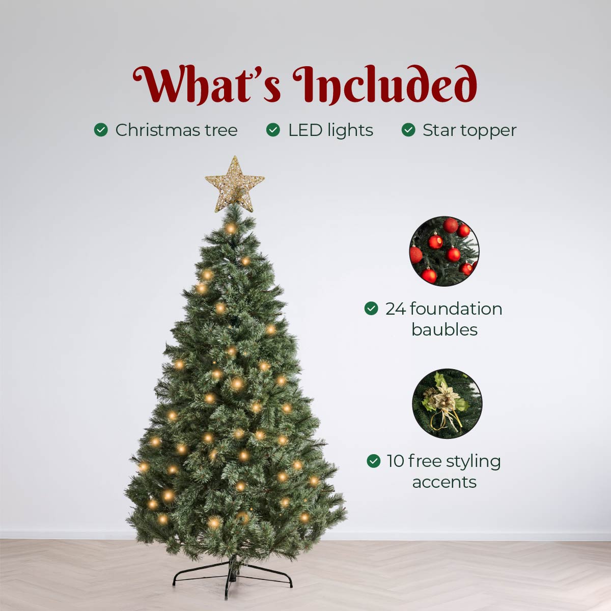 Amazzonia Cashmere Pine Christmas Tree Starter Kit (5ft / 6ft) - Image 2