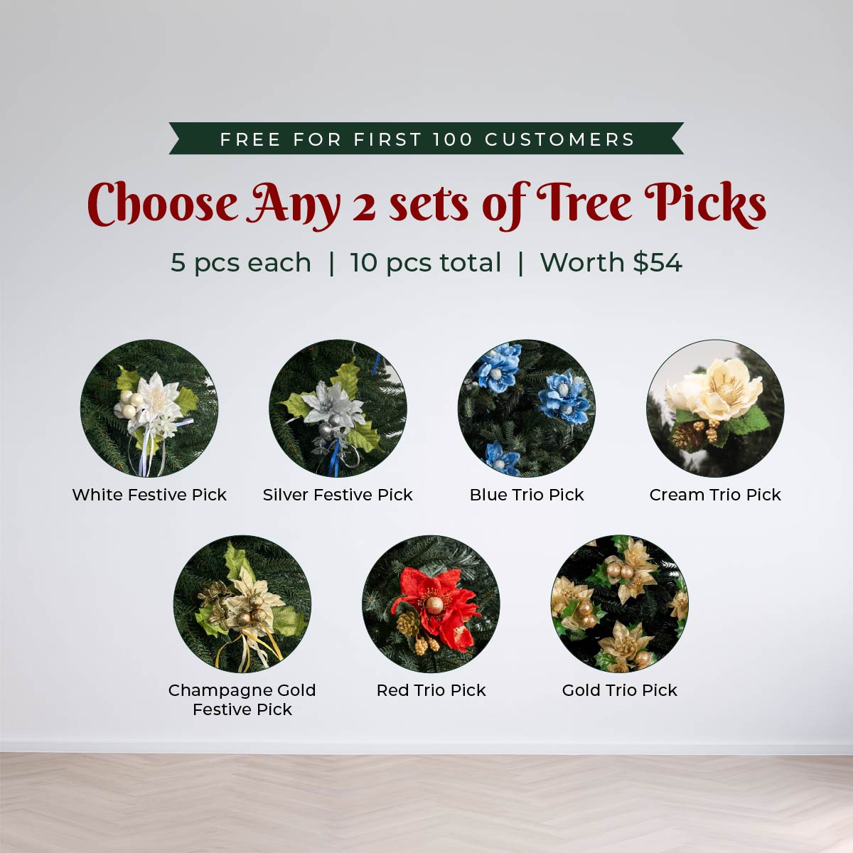 Amazzonia Cashmere Pine Christmas Tree Starter Kit (5ft / 6ft) - Image 3
