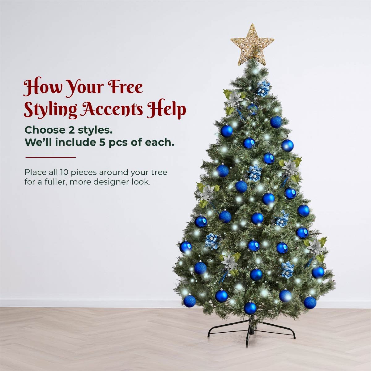 Amazzonia Cashmere Pine Christmas Tree Starter Kit (5ft / 6ft) - Image 4