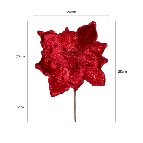 Magnolia Artificial Flower Red - Christmas ornaments by Masons Home Decor - Christmas Tree Singapore