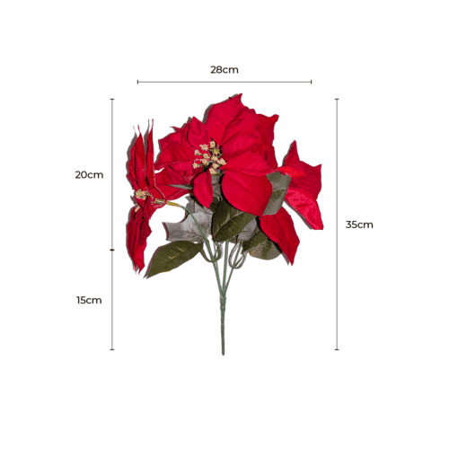 Poinsettia Bunch - Christmas ornaments by Masons Home Decor - Christmas Tree Singapore