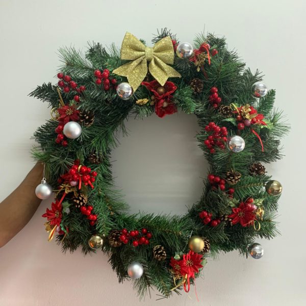 decorated christmas wreath singapore by masons home decor