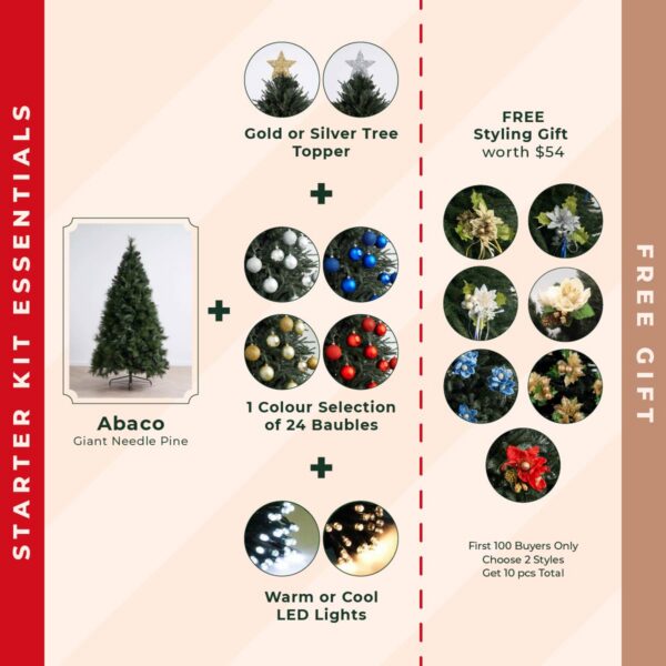 Abaco Giant Needle Pine Christmas Tree Starter Kit (5ft / 6ft)