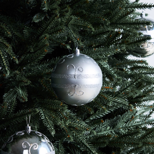 edirne silver bauble- christmas ornaments by masons home decor singapore