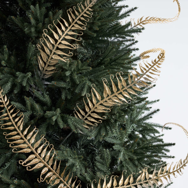 glitter fern tree pick gold - christmas ornaments by masons home decor singapore (2)