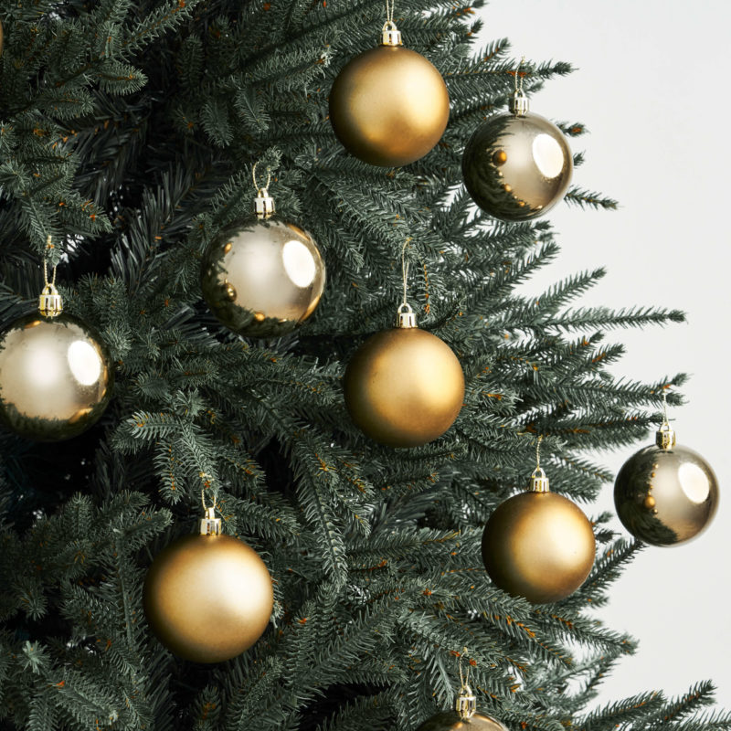 micah champagne gold baubles - christmas ornaments by masons home decor singapore