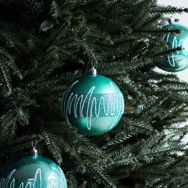 rize turqouise blue baubles - christmas ornaments by masons home decor singapore