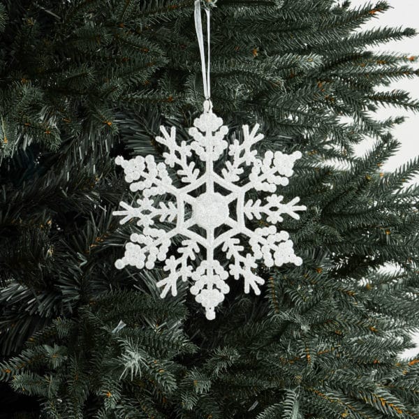 white giant snowflake baubles - christmas ornaments by masons home decor singapore