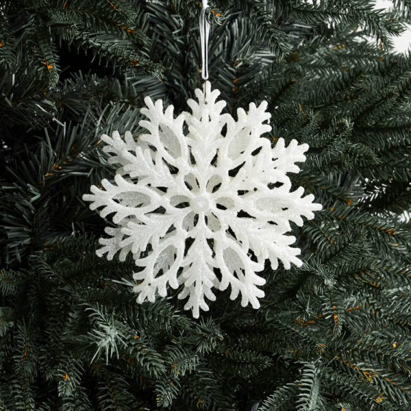 white snowflake baubles - christmas ornaments by masons home decor singapore