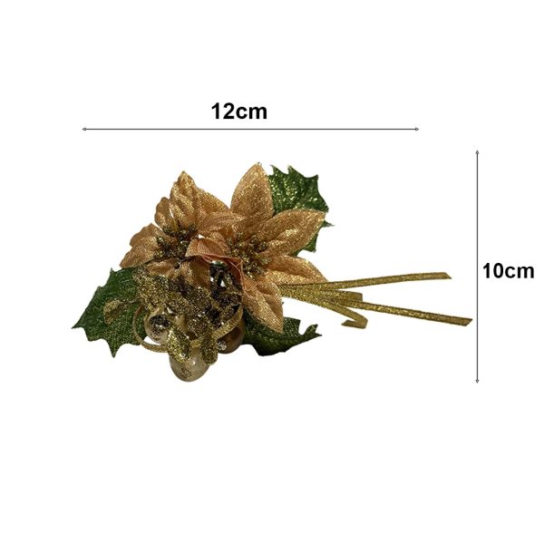 Festive Tree Pick Gold Dimensions