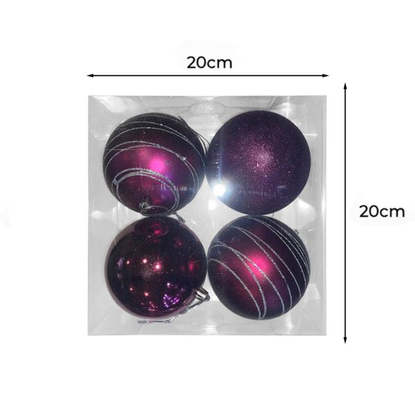 Atlantic Large Purple Baubles Dimensions