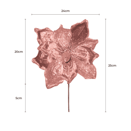 Magnolia Artificial Flower Rose Gold - Christmas ornaments by Masons Home Decor - Christmas Tree Singapore