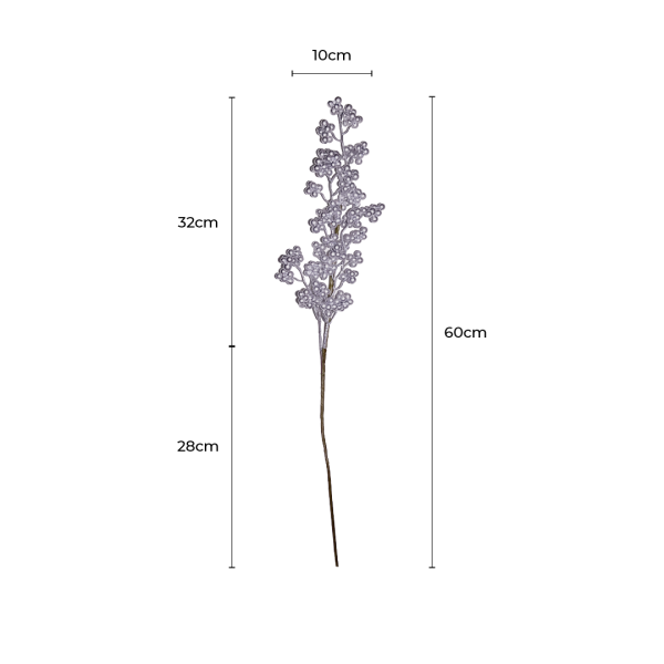 Blessed Berry Spray Silver Christmas Ornament by Masons Home Decor - Christmas Tree Singapore