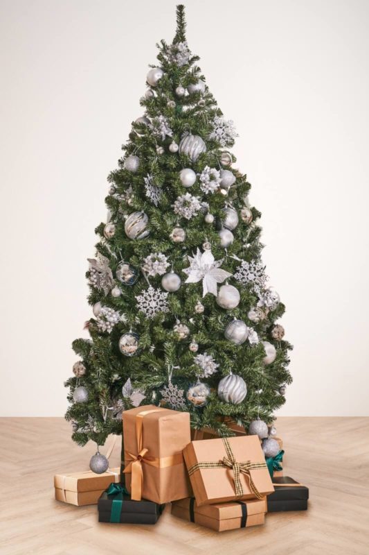 silver theme christmas tree premium bundle by masons home decor