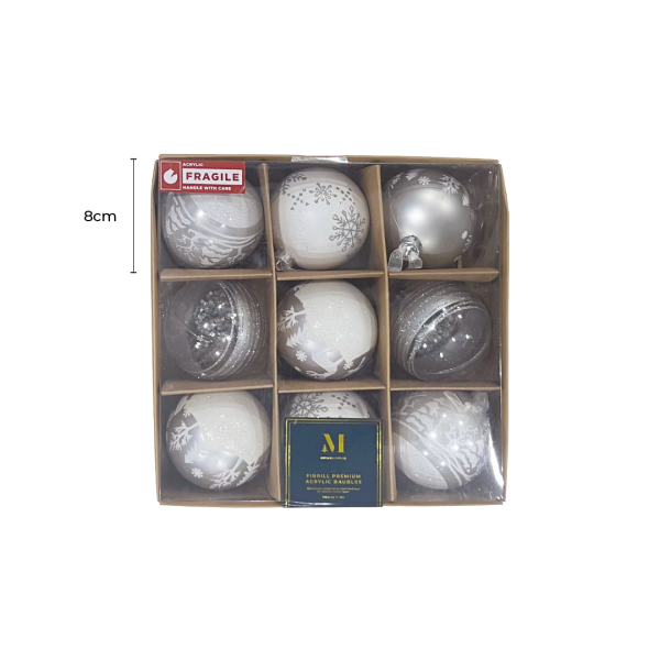 Larking Premium Acrylic Baubles by Masons Home Decor - Christmas Tree Singapore
