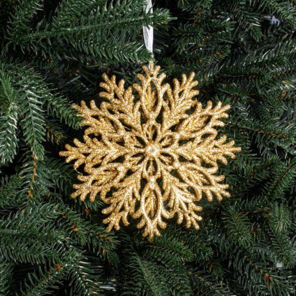 Snow Flake Bauble - Gold