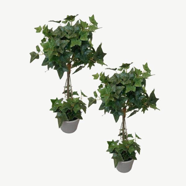 Artificial Mini Ivy Topiary (Set of 2) - Grey Pot by masons home decor singapore