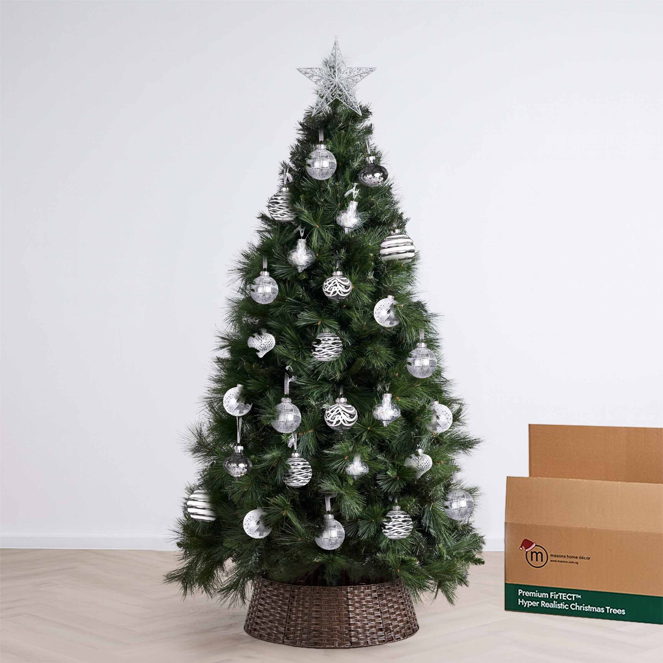 Clear and White Theme Christmas Tree Premium Bundle by Masons Home Decor - Christmas Tree Singapore