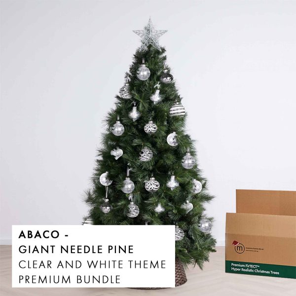 Clear and White Theme Christmas Tree Premium Bundle Abaco by Masons Home Decor - Christmas Tree Singapore