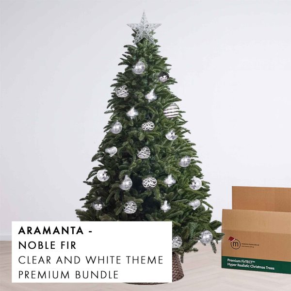 Clear and White Theme Christmas Tree Premium Bundle Aramanta by Masons Home Decor - Christmas Tree Singapore