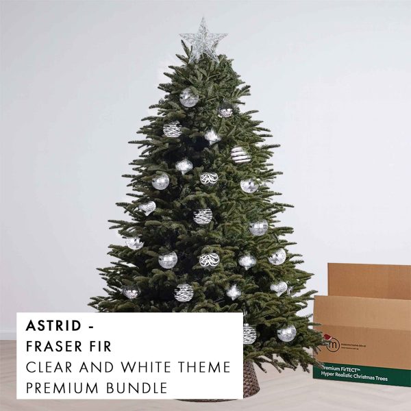 Clear and White Theme Christmas Tree Premium Bundle Astrid by Masons Home Decor - Christmas Tree Singapore