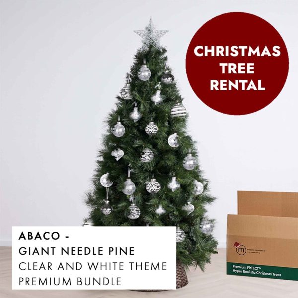 Clear and White Theme Christmas Tree Rental Abaco by Masons Home Decor - Christmas Tree Singapore