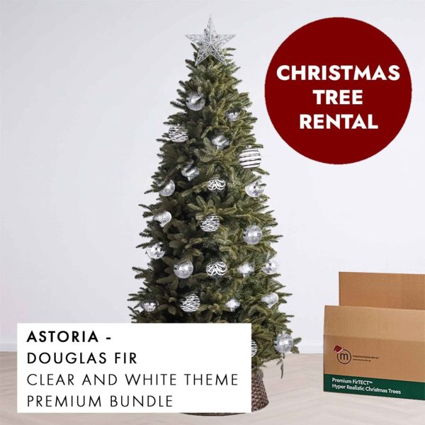 Clear and White Theme Christmas Tree Rental Astoria by Masons Home Decor - Christmas Tree Singapore