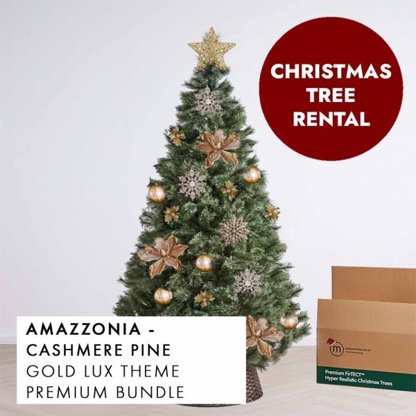 Gold Lux Theme Christmas Tree Rental Amazzonia by Masons Home Decor - Christmas Tree Singapore