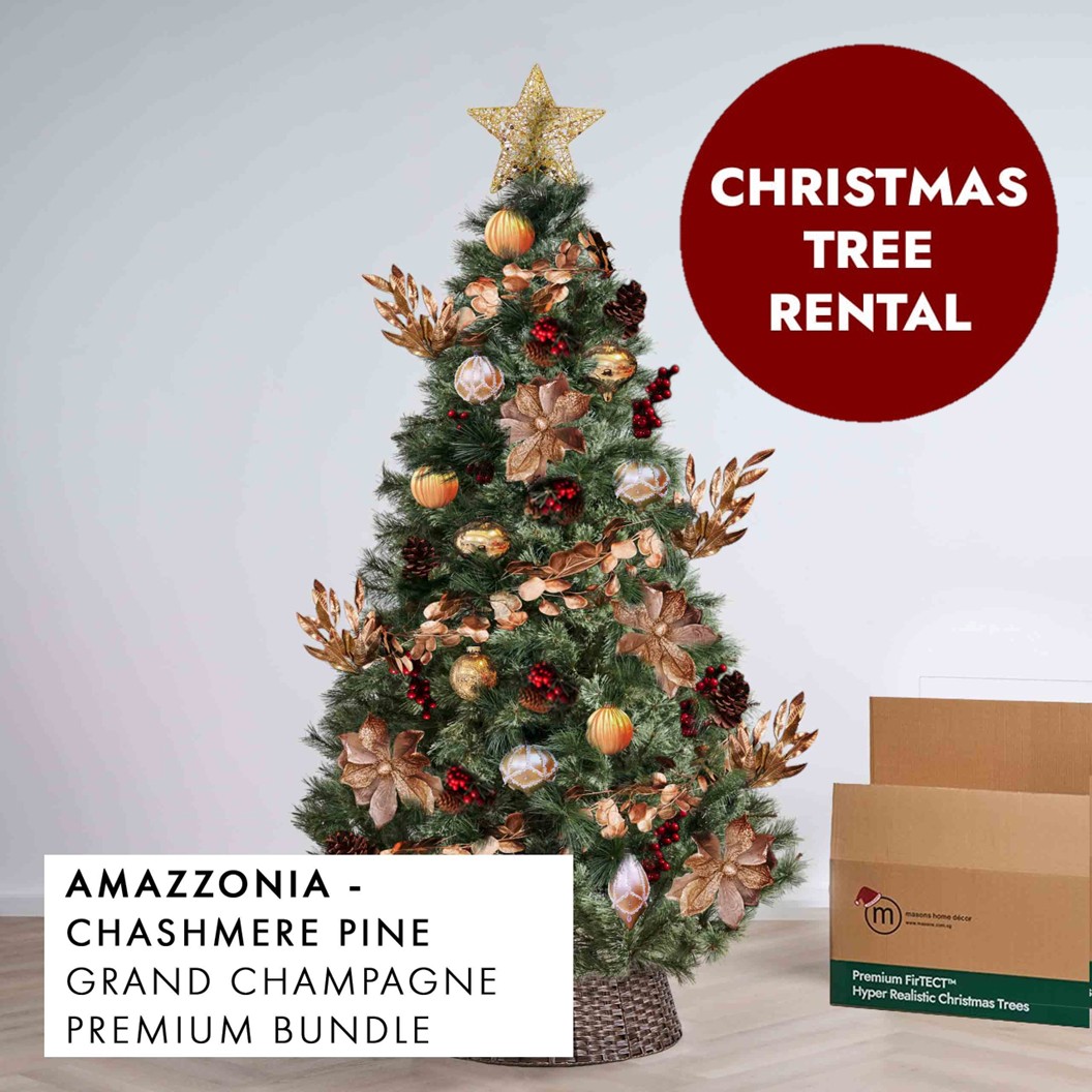 Grand Champagne Christmas Tree Rental Amazzonia by Masons Home Decor - Christmas Tree Singapore