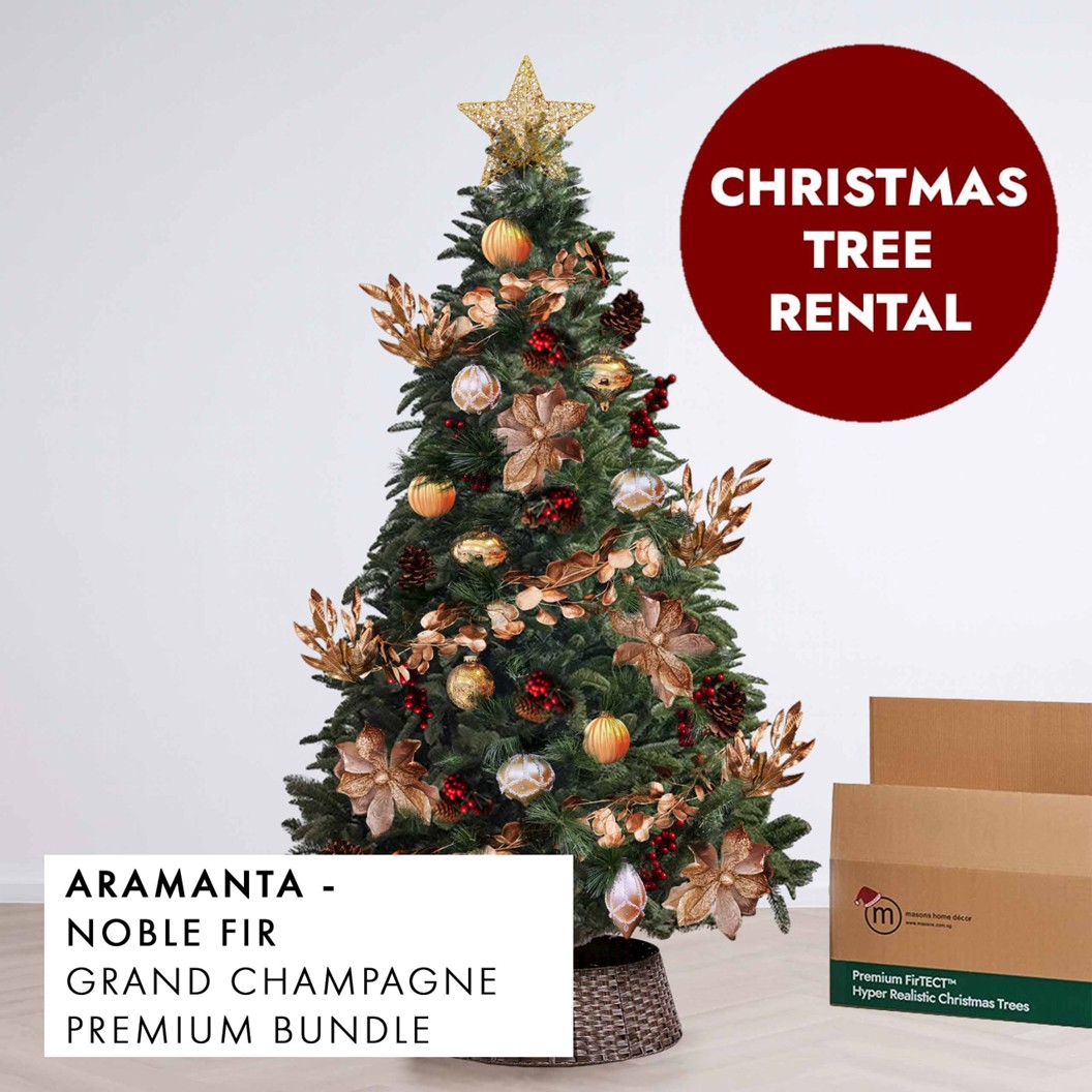 Grand Champagne Christmas Tree Rental Aramanta by Masons Home Decor - Christmas Tree Singapore