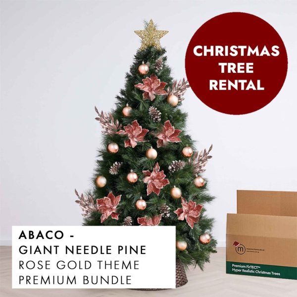 Rose Gold Theme Christmas Tree Rental Abaco by Masons Home Decor - Christmas Tree Singapore
