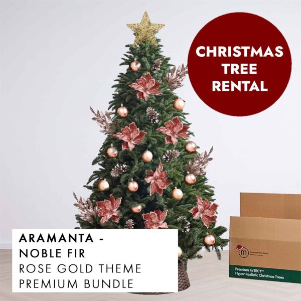 Rose Gold Theme Christmas Tree Rental Aramanta by Masons Home Decor - Christmas Tree Singapore
