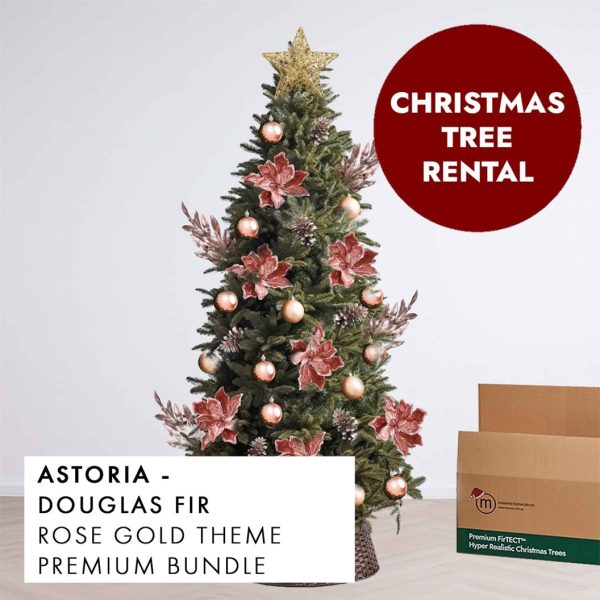 Rose Gold Theme Christmas Tree Rental Astoria by Masons Home Decor - Christmas Tree Singapore