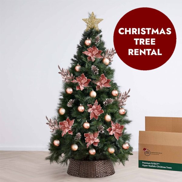 Rose Gold Theme Christmas Tree Rental by Masons Home Decor - Christmas Tree Singapore