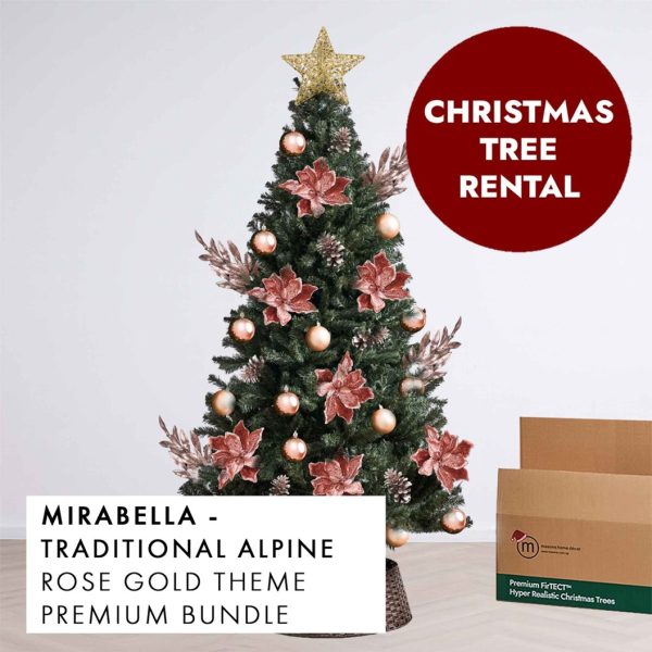 Rose Gold Theme Christmas Tree Rental Mirabella by Masons Home Decor - Christmas Tree Singapore