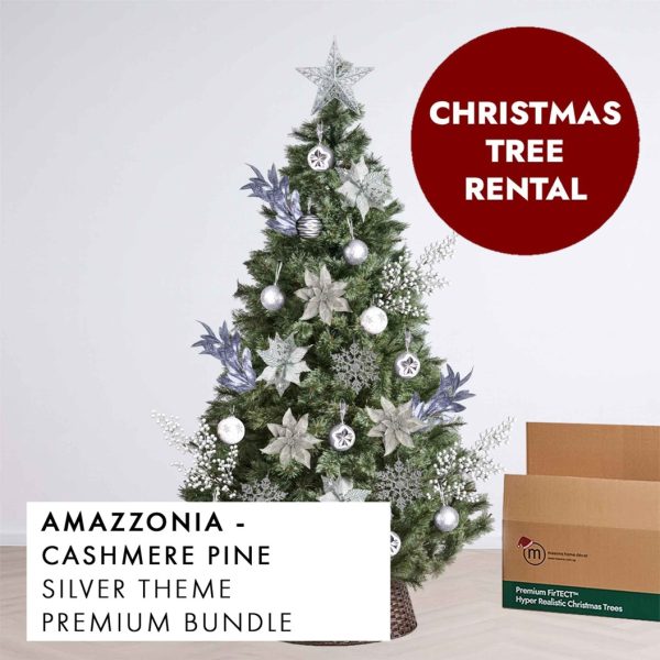 Silver Theme Christmas Tree Rental Amazzonia by Masons Home Decor - Christmas Tree Singapore