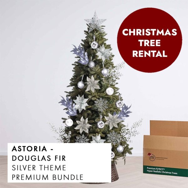Silver Theme Christmas Tree Rental Astoria by Masons Home Decor - Christmas Tree Singapore