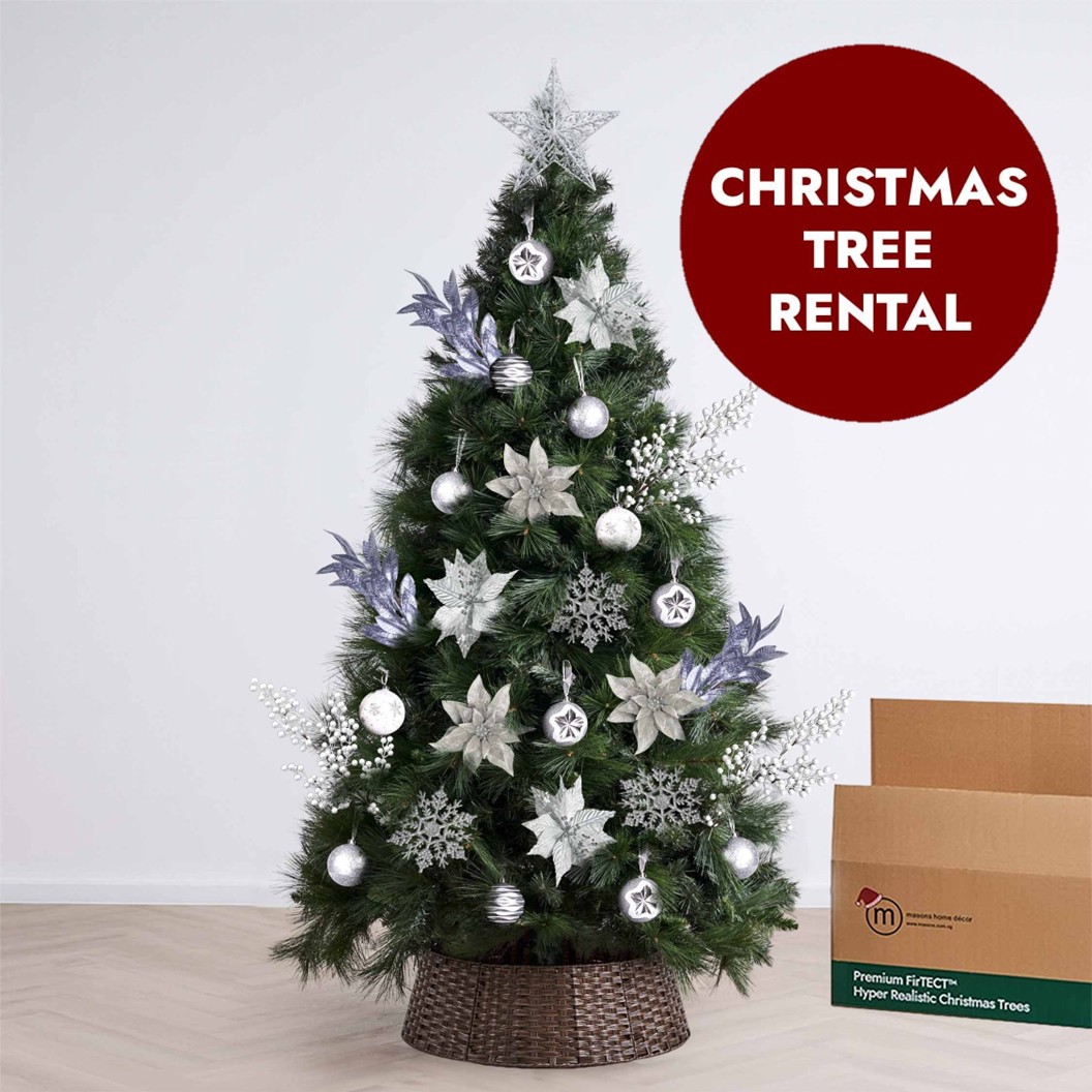 Silver Theme Christmas Tree Rental by Masons Home Decor - Christmas Tree Singapore