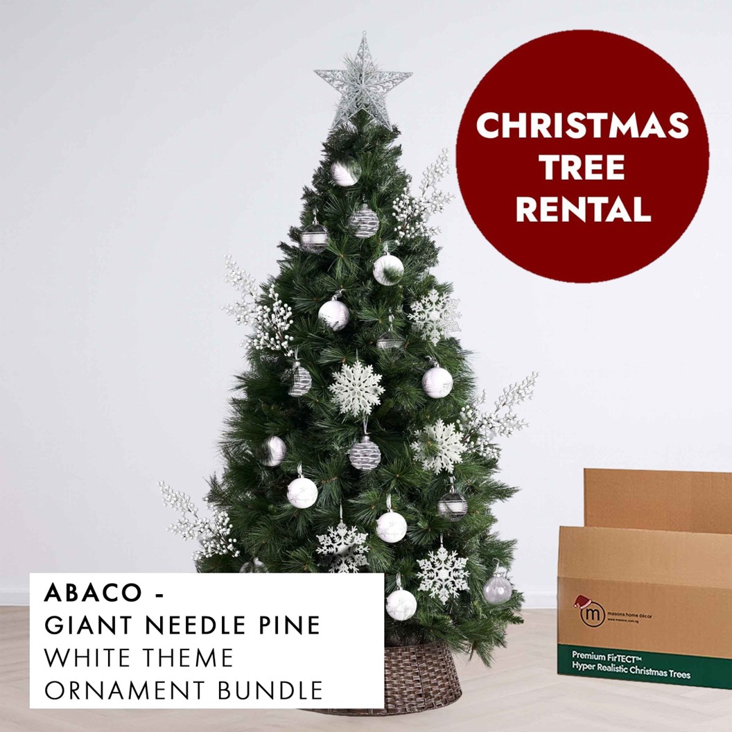 White Theme Christmas Tree Rental Abaco by Masons Home Decor - Christmas Tree Singapore
