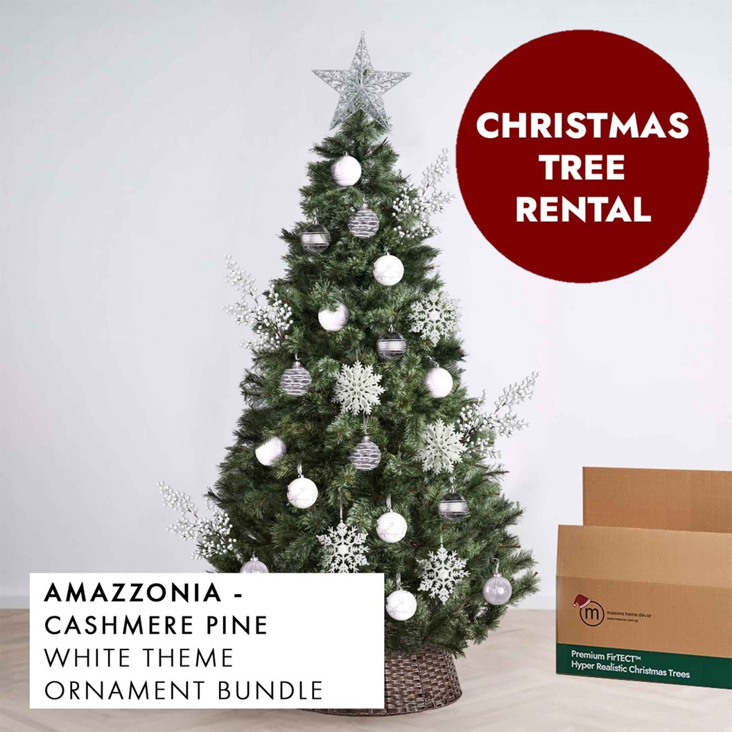 White Theme Christmas Tree Rental Amazzonia by Masons Home Decor - Christmas Tree Singapore