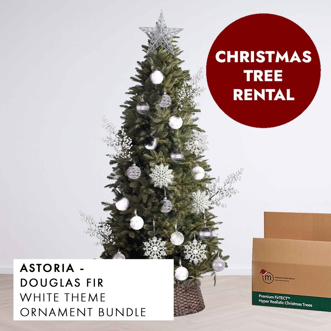 White Theme Christmas Tree Rental Astoria by Masons Home Decor - Christmas Tree Singapore