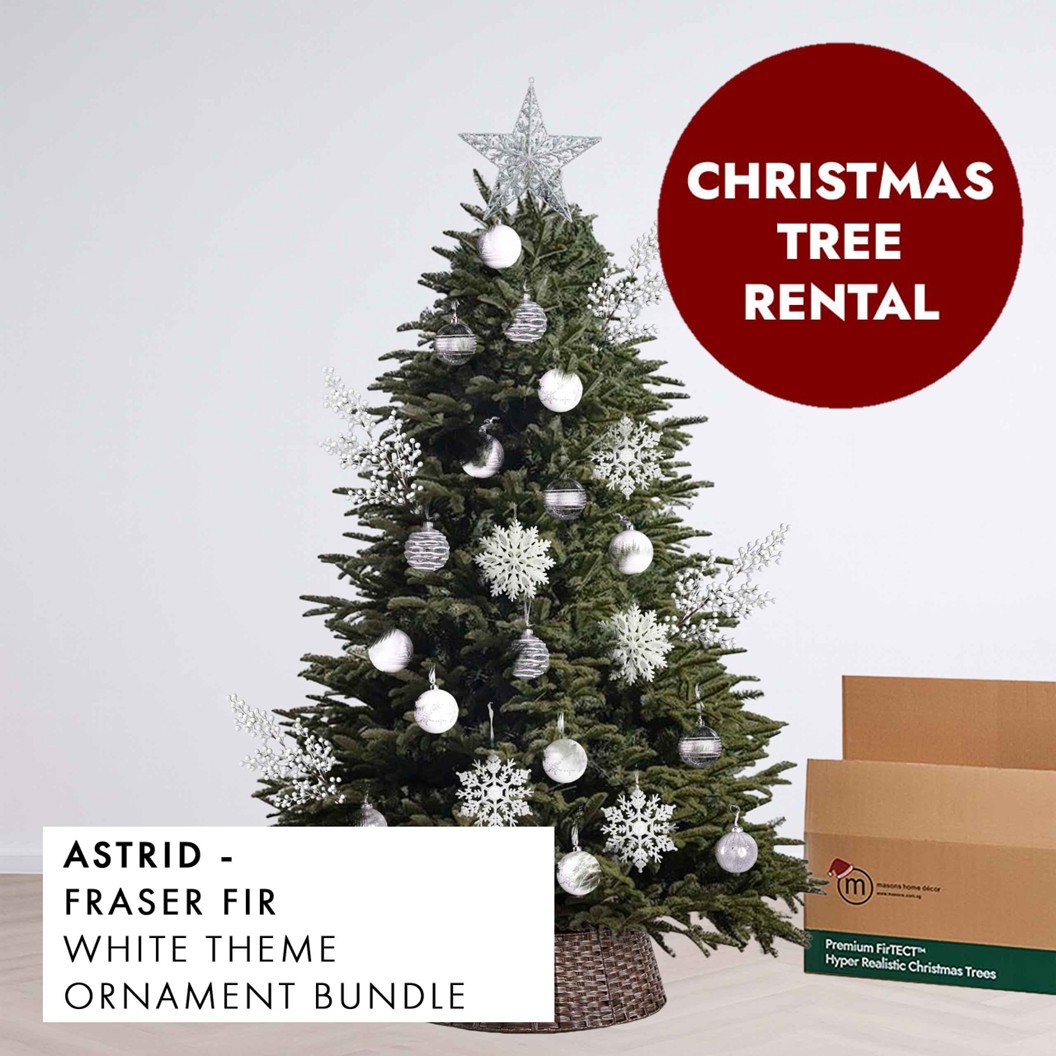 White Theme Christmas Tree Rental Astrid by Masons Home Decor - Christmas Tree Singapore