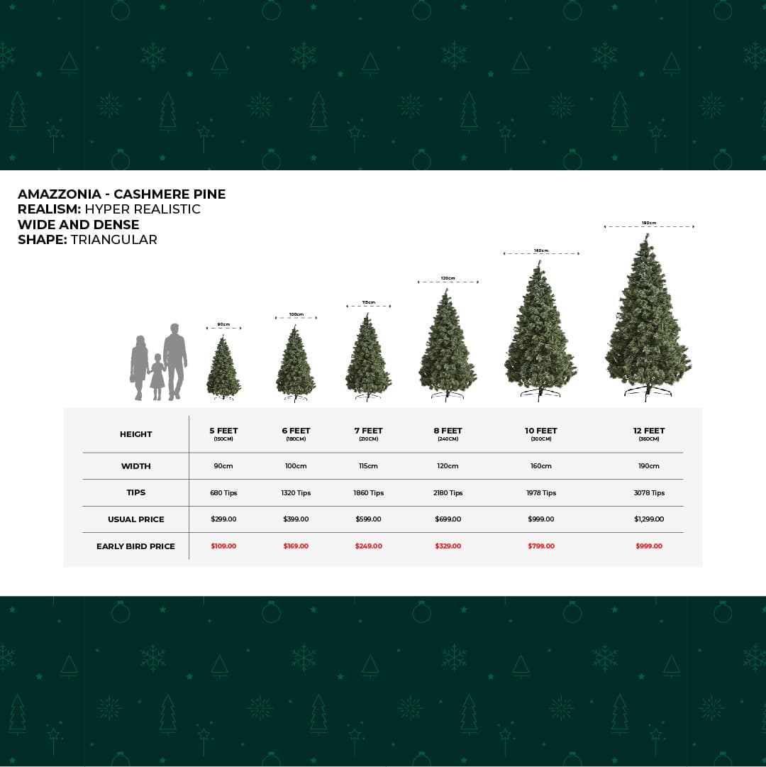 Amazzonia Cashmere Pine Christmas Tree Starter Kit (5ft / 6ft) - Image 5