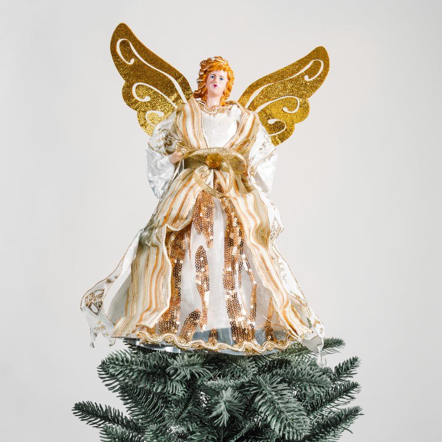 Gold angel tree topper