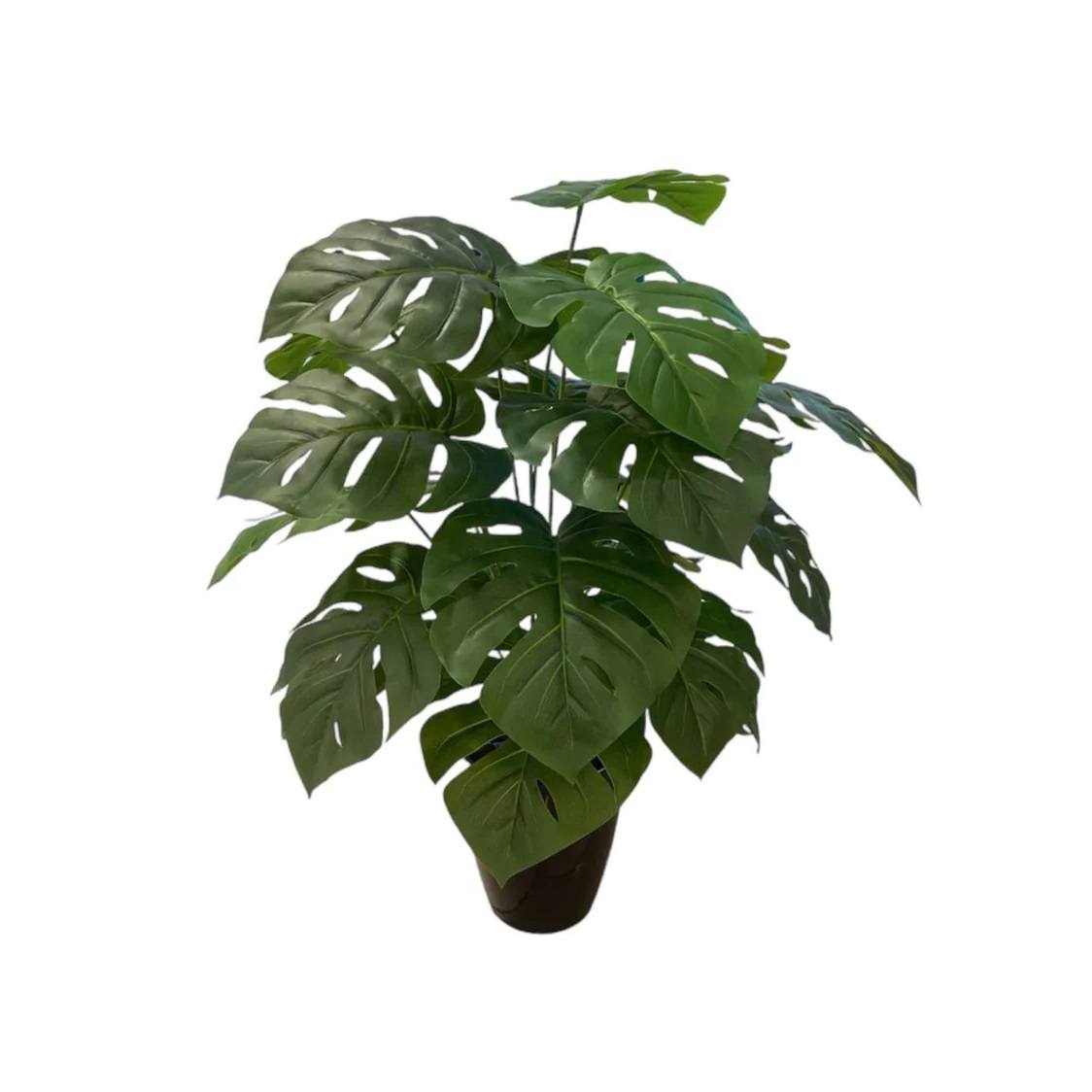Artificial Monstera Bush - Black Melanie Pot by masons home decor singapore