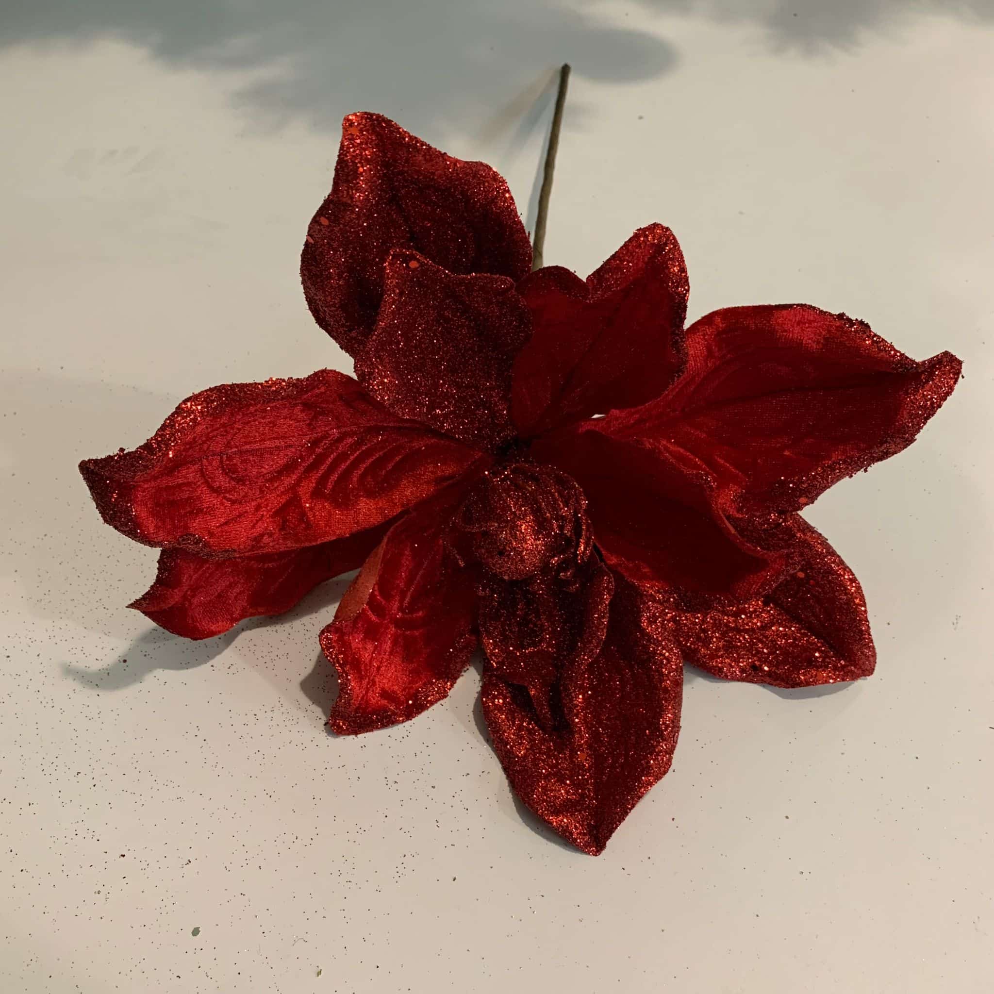 Elizabeth Magnolia Artificial Flower - Red - Image 3