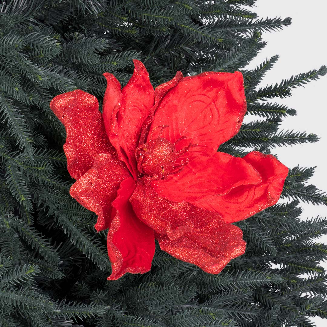 Elizabeth Magnolia Artificial Flower Red - Christmas ornaments by Masons Home Decor - Christmas Tree Singapore